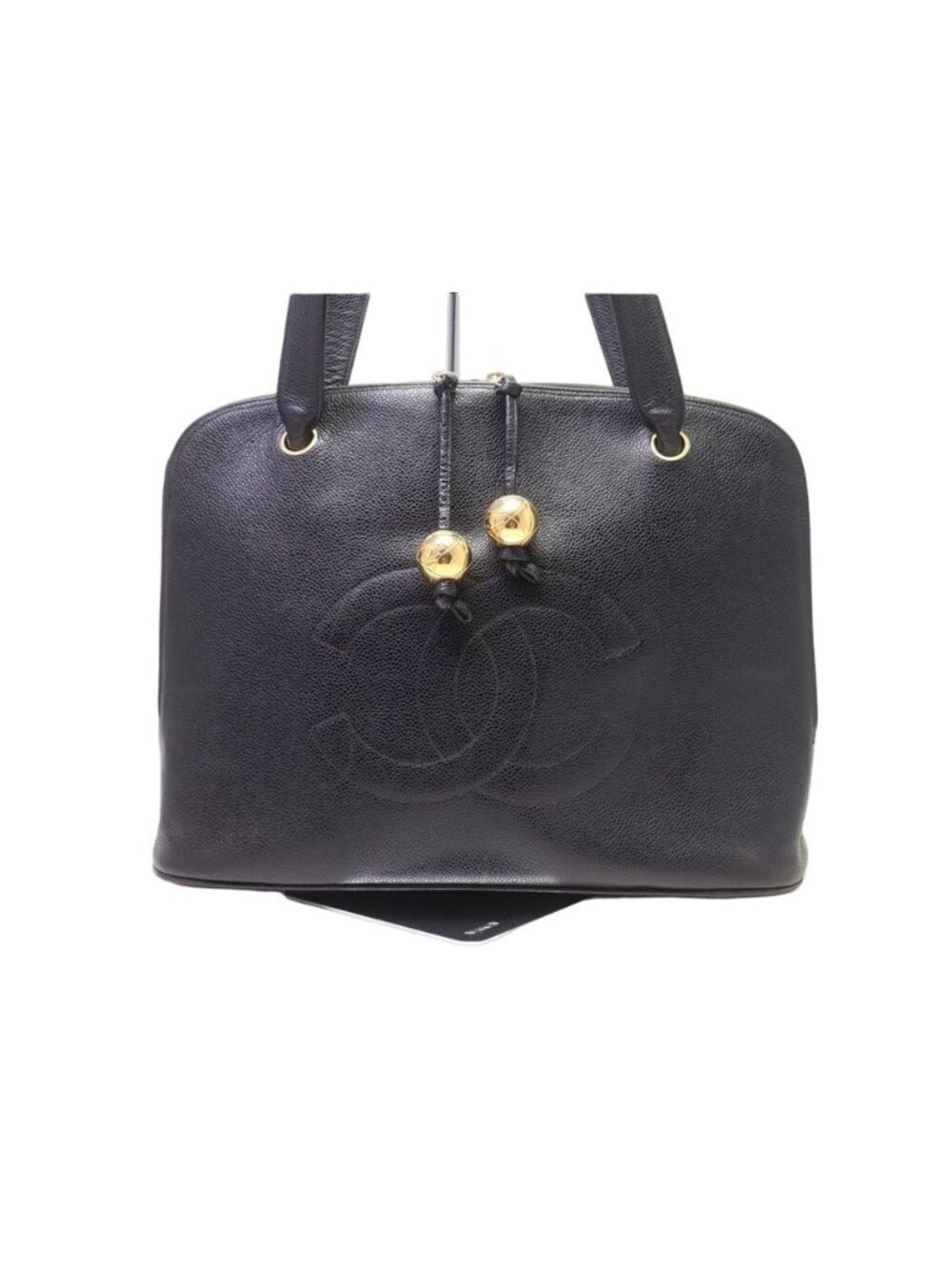 Chanel CC Logo Caviar Leather Shoulder Bag